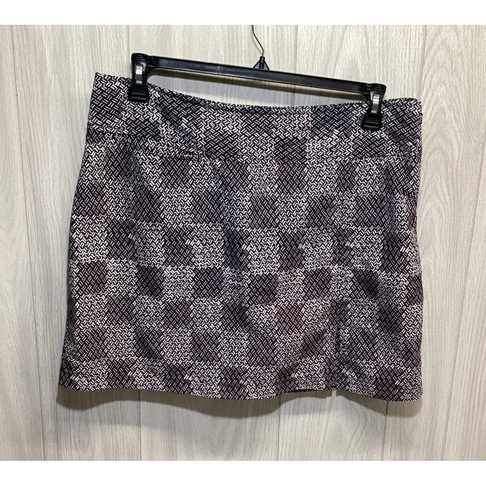 IZOD Women's (Size 12) Zip Up Geometric Skort Golf Tennis 100%‎ Polyester
